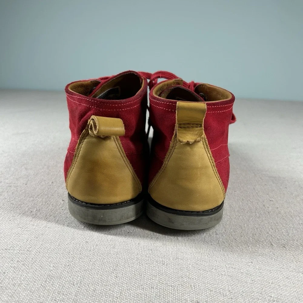 Adidas x Ransom Shoes Size 11 Mid Chukka Boots Red Suede Leather Never Ending